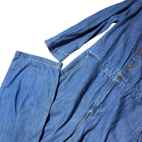 Levi's Women's‎ Long Sleeve Heritage Jumpsuit Playdate Blue Denim Size XS NWT - Picture 3 of 10